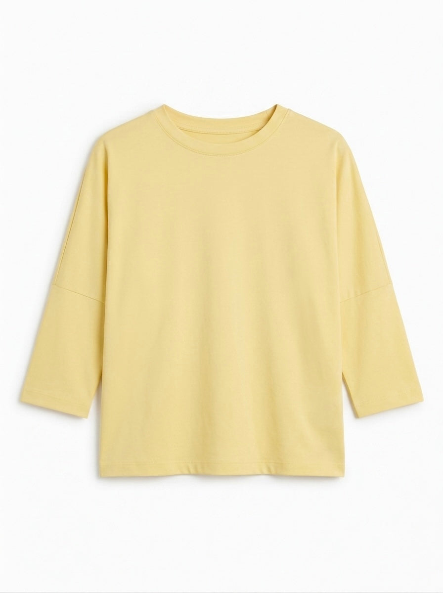 Tee-shirt basique Jaune pâle, La Garde-Robe de Nina - vue 2