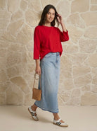 Tee-shirt basique Rouge, La Garde-Robe de Nina - vue 1