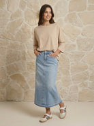 Tee-shirt basique Beige, La Garde-Robe de Nina - vue 1
