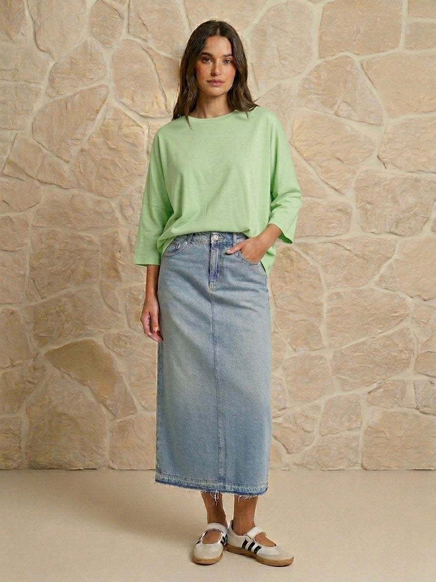 Tee-shirt basique Vert d'eau, La Garde-Robe de Nina - vue 1