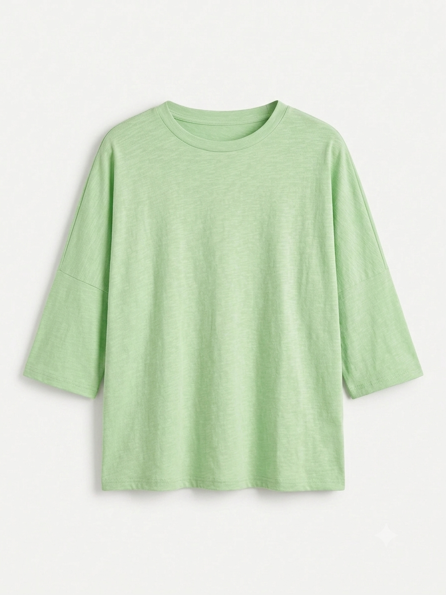 Tee-shirt basique Vert d'eau, La Garde-Robe de Nina - vue 2