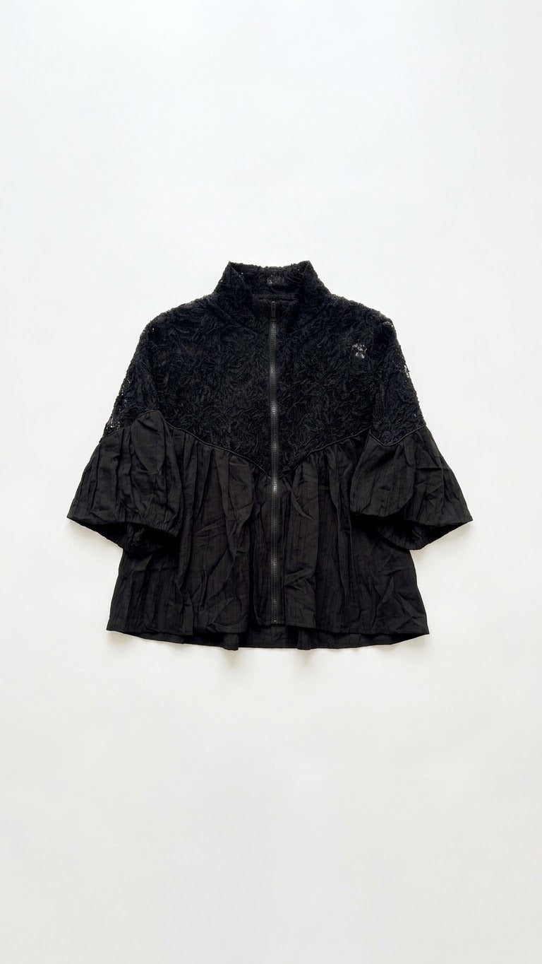 Veste Dentelle Zippée Noire, La Garde-Robe de Nina - vue 4