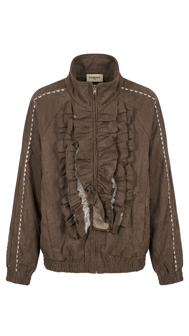 Veste en jean choco, La Garde-Robe de Nina - vue 4