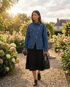 Veste en Jean Col Montant Croisée, La Garde-Robe de Nina - vue 1