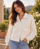 Veste Matière Sport Chic Écru, La Garde-Robe de Nina - vue 1