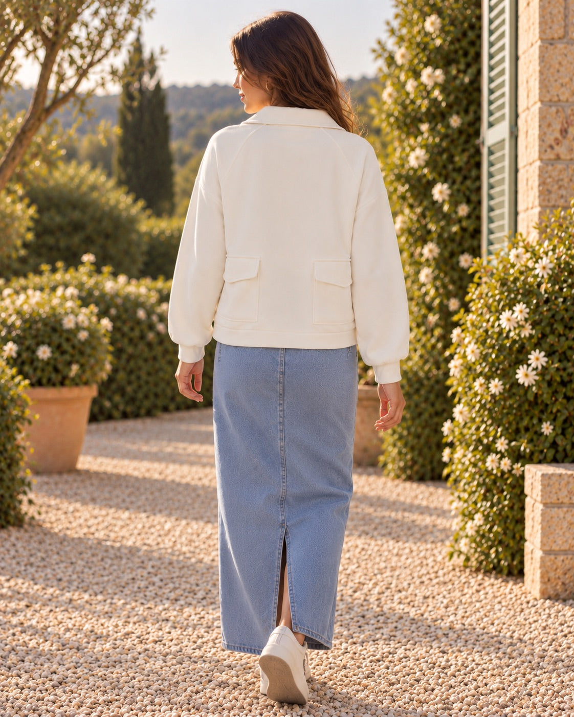 Veste Matière Sport Chic Écru, La Garde-Robe de Nina - vue 4