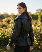 Veste Similicuir Col Châle Noir, La Garde-Robe de Nina - vue 2
