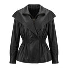 Veste Similicuir Col Châle Noir, La Garde-Robe de Nina - vue 4