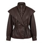 Veste Similicuir Col Châle Choco, La Garde-Robe de Nina - vue 4